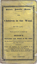 Load image into Gallery viewer, Toy Theatre - Reproduction Play - JK Green's Children of the Wood *