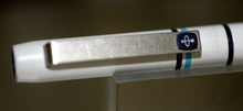 Load image into Gallery viewer, Z-Parker 25 Mk III - Epoxy Resin White with Blue Trim - Medium Point Nib
