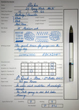 Load image into Gallery viewer, Z-Parker 25 Mk III - Epoxy Resin White with Blue Trim - Medium Point Nib