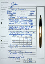 Load image into Gallery viewer, Z-Parker 61 in Cirrus Cloud Gold - Broad Italic Point 14k Gold Nib