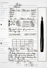 Load image into Gallery viewer, Z-Parker Televisor in Black with 14ct Gold Nib