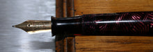 Load image into Gallery viewer, Z-Parker Televisor Slender - Red Striated with "N" 14ct Gold Nib - (P446)
