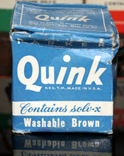 Load image into Gallery viewer, Z-Parker Quink Ink - 2 oz Bottle of Washable Brown Ink (90% Full) - 1930s Vintage