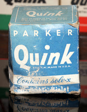 Load image into Gallery viewer, Z-Parker Quink Ink - 2 oz Bottle of Washable Violet Ink (90% Full) - 1930s Vintage