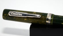 Load image into Gallery viewer, Z-Conklin Glider Ball Point - Green Marbled Effect with Silver Plated Trim - (P1049)