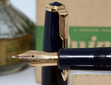 Load image into Gallery viewer, Z-Parker Duofold Maxima - Blue with No. 50 14ct Gold Nib - P0428