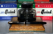 Load image into Gallery viewer, Z-Parker Duofold Junior Mk VI - Black with No.10 Oblique 14ct Gold Nib - (P650c)