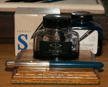 Load image into Gallery viewer, Z-Parker 51 - Teal Blue with 1/10th 12ct Gold Cap with 14ct Gold Nib - (P751a)