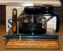 Load image into Gallery viewer, Z-Parker 51 - Teal Blue with 1/10th 12ct Gold Cap with 14ct Gold Nib - (P751a)