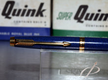 Load image into Gallery viewer, Z-Parker 75 - Lapis Lazuli with Mk I Section with "M" 14ct Gold Nib - (P867)