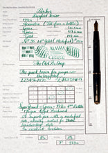 Load image into Gallery viewer, Z-Parker Duofold Senior - Green with Modified No.35 14ct Gold Nib - (P923a)