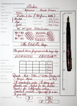 Load image into Gallery viewer, Z-Parker Televisor - Striated Red Slender Size with 14ct Gold W Nib (P932)