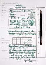 Load image into Gallery viewer, Z-Parker Duofold Junior - Green with No.10 14ct Gold Oblique Nib - (P947)