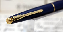 Load image into Gallery viewer, Z-Parker 45 TX - Electric Blue Epoxy Resin on Brass with 14ct Gold "M" Nib (P966)