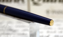 Load image into Gallery viewer, Z-Parker 45 TX - Electric Blue Epoxy Resin on Brass with 14ct Gold "M" Nib (P966)