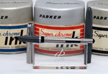 Load image into Gallery viewer, Z-Parker 51 - Grey & Lustraloy with Medium Point 14ct Gold Tubular Nib (P969h)