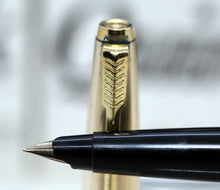 Load image into Gallery viewer, Z-Parker 45 - Imperial Gold Black Tassie with 14ct Gold "F" Nib (P982)