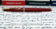 Load image into Gallery viewer, Z-Parker 75 - Red Jasper Quartz Laque with 14ct Gold "M" Point Nib  (P992)