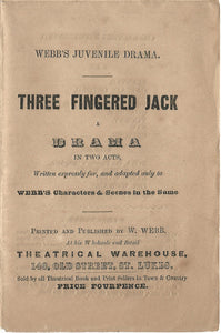 Toy Theatre - Reproduction Play - W Webb's Three Fingered Jack