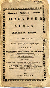 Toy Theatre - Reproduction Play - JK Green's Black Eye'd Susan