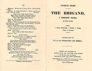 Toy Theatre - Reproduction Play - Pollock's The Brigand