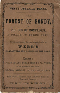 Toy Theatre - Reproduction Play - W Webb's Forest of Bondy