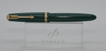 Load image into Gallery viewer, Parker Duofold Demi-Green with Duofold "N" 14ct Gold Nib-P1136
