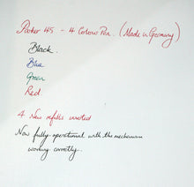 Load image into Gallery viewer, Parker 45 - 4 Colour Ball Point - Flighter GT with 4 New D1 Refills - (P1210)
