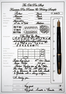 Parker Duofold Maxima - Black with No.50 14ct Gold Nib - P1083