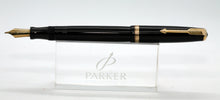 Load image into Gallery viewer, Parker Duofold NS - Black with Duofold &quot;N&quot; 14ct Gold Nib - P1019
