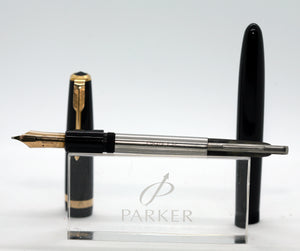 Parker Duofold Maxima - Black with No.50 14ct Gold Nib - P1115b