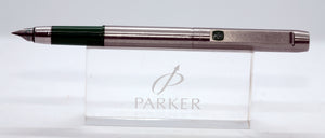 Parker 25 Mk II - Green Trim Flighter SS with Fine Point Nib - P0847