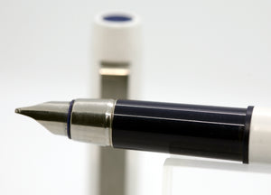 Parker 25 Mk III - Epoxy Resin White with Rare Medium Italic - P0894