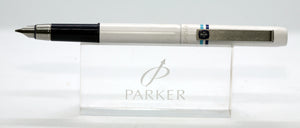 Parker 25 Mk III - Epoxy Resin White with Rare Medium Italic - P0894