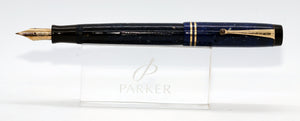 Parker Duofold 1930s - Lapis Blue with 14ct Gold Nib - P1078