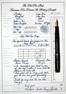 Parker Duofold 1930s - Lapis Blue with 14ct Gold Nib - P1078