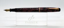 Load image into Gallery viewer, Parker Televisor Slimline - Striated Red with N - 14ct Gold Nib - P1096k
