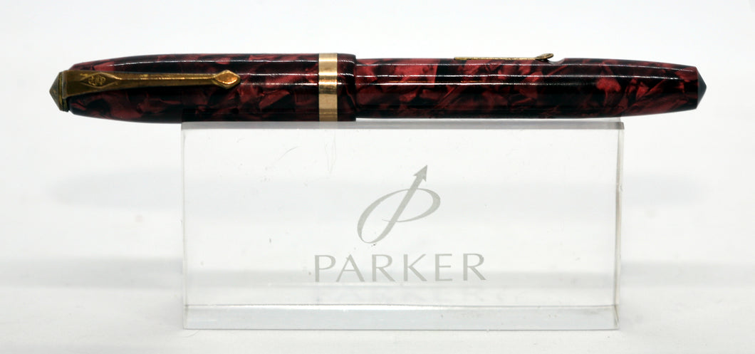 Conway Stewart No.84-Mottled Red with 14 Ct Gold Conway Stewart Nib-P1153b