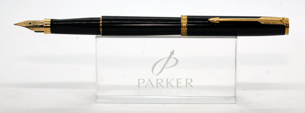 Parker 75 Premier-Black with 18ct Gold Nib-P1137