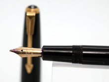 Load image into Gallery viewer, Parker Slimfold Mk II-Black with Chalk Marks with Broad Point No.5 14ct Gold Nib-P1096g
