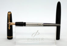 Load image into Gallery viewer, Parker Slimfold Mk II-Black with Chalk Marks with Broad Point No.5 14ct Gold Nib-P1096g
