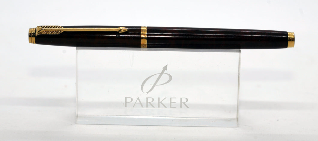 Parker 75-Woodgrain with 14ct Gold - M - Nib-P1155