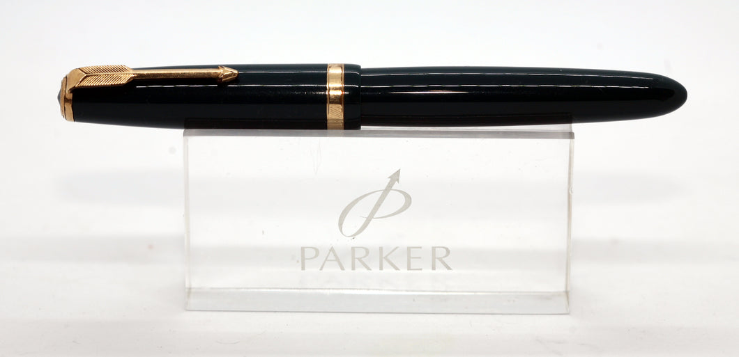 Parker Duofold Demi-Green with 14ct Gold - Vacumatic Canadian Nib-P1154