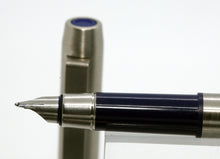 Load image into Gallery viewer, Parker 25 Blue Trim Mk III-Flighter Stainless Steel with Stainless Steel Nib-P1160a
