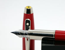 Load image into Gallery viewer, Sheaffer 100-Ferrari Red with Steel Nib-P1143 Plus Ball Point &amp; Pencil  in Matching Set
