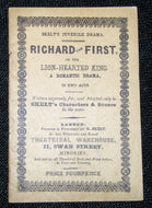 Toy Theatre - Original Playbook - G Skelt's RICHARD THE FIRST
