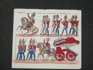 Toy Theatre - Original Sheet - Green's Character Plate No.8 in The BATTLE OF WATERLOO