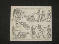 Toy Theatre - Original Sheet - Green's Character Plate No.11 in The BATTLE OF WATERLOO