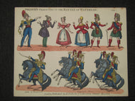 Toy Theatre - Original Sheet - Pollock's Character Plate No.7 in The BATTLE OF WATERLOO