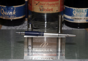 Z-Parker 25 Mk IV - Blue Trim -  Broad Italic Nib